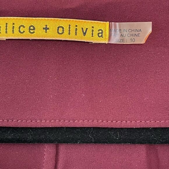 Alice + Olivia Dayna Drape Neck Dress, Size 10 - Picture 3 of 7